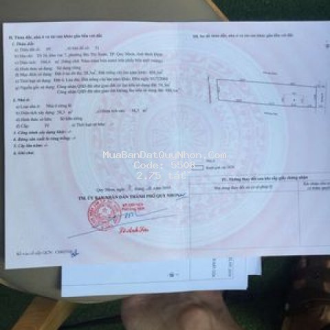 Bán 545m2 đất, có 50 thổ cư, p. bùi thị xuân