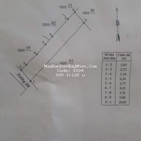 Bán đất 5x28 khối 1 bồng sơn