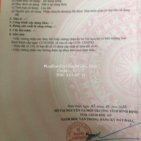Bán đất chính chủ