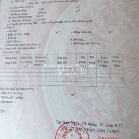 Bán đất đường vào kdl hầm hô 500 m