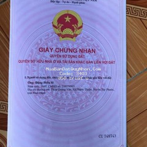Bán đất gần trung tâm quy nhơn, nhà thờ làng sông