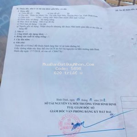 Bán đất huyện phù cát bình định