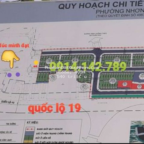 Bán đất kv p nhơn hòa tx an nhơn