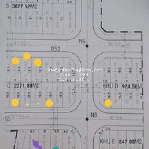 Bán đất mặt đường bê tông 12 m.p nhơn hòa .an nhơn