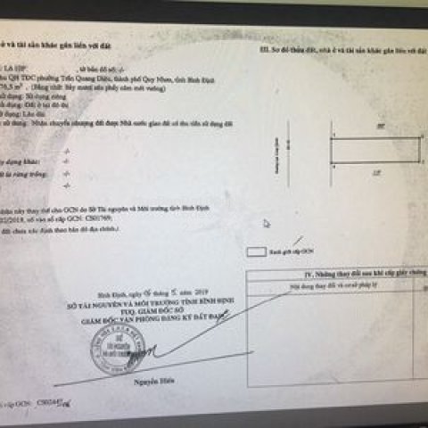 Bán đất mt lạc long quân phú tài, 2 tỷ 200 triệu