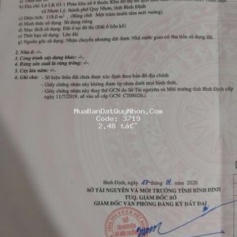 Bán đất nền chính chủ đã có sổ đỏ