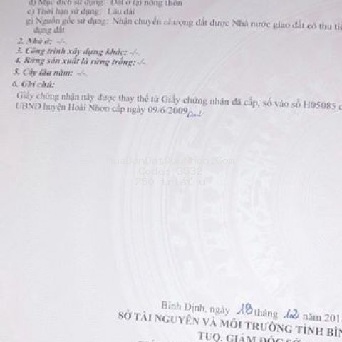 Bán đất ngang 12.5 dài 24 m