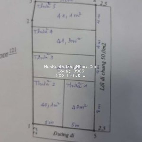Bán đất thành phố qui nhơn 800tr