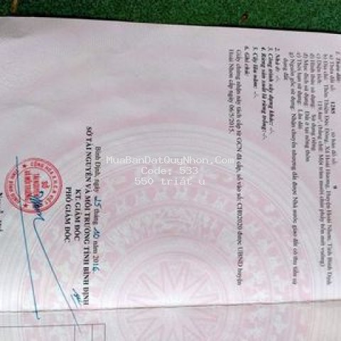 Bán lô đất 120m2 hoài hương