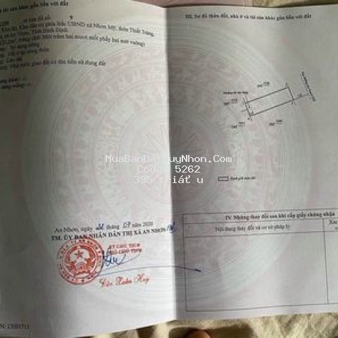 Bán lô đất 395 triệu tx. an nhơn