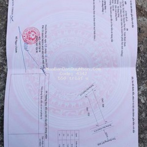 Bán lô đất trục đường chính xã mỹ cát,huyện phù my