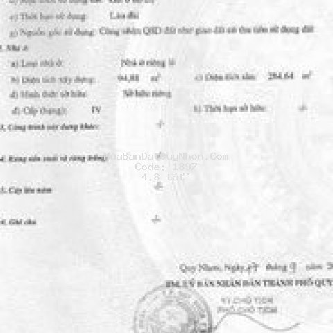 Bán nhà đường hùng vương, quy nhơn
