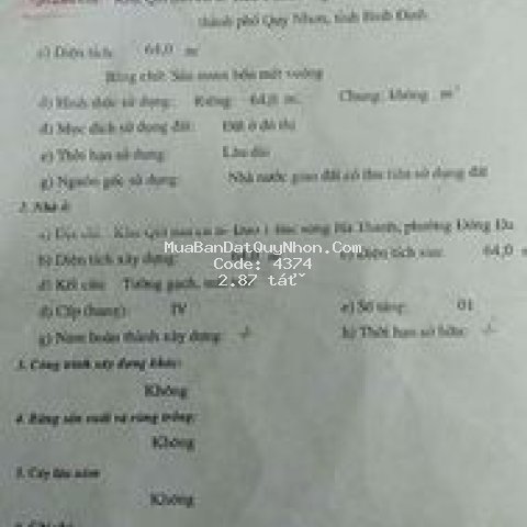 Bán nhà mặt tiền bùi đức sơn