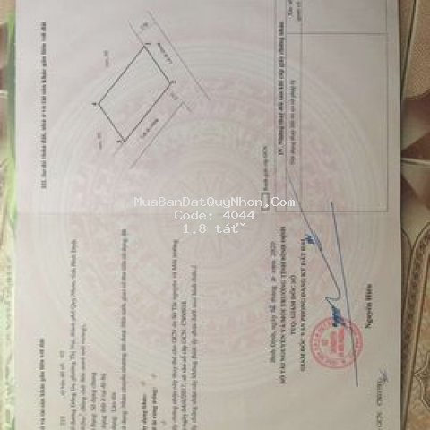 Bán nhanh lô đất đường đống đa tp quy nhơn