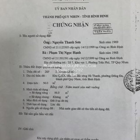 Cần bán gấp nhà 1 mê - 1 gác lở 56m2