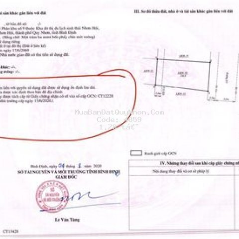 Cần bán lô đất 134.9m2 đường nhơn lý (gần flc quy