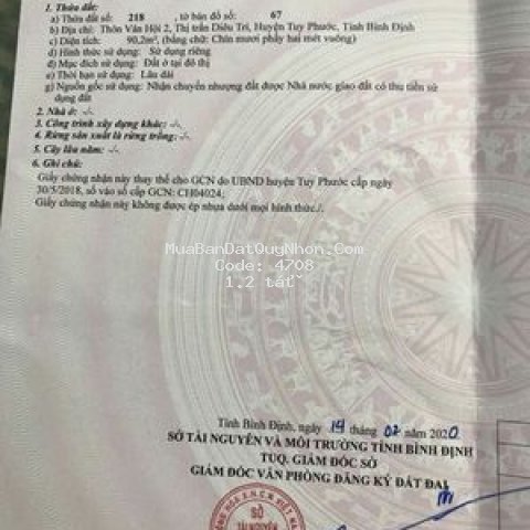 Cần bán lô đất tại vân hội 2