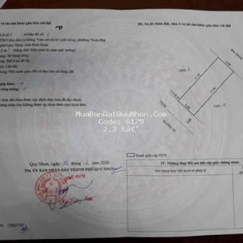 Cần tiền bán gấp lô đất nhơn phú giá rẻ