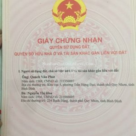 Chính chủ bán nhà đường bạch đằng, tp quy nhơn
