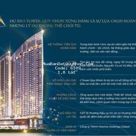 Chung cư dự án itower lê duẩn,quy nhơn 50m² 2pn