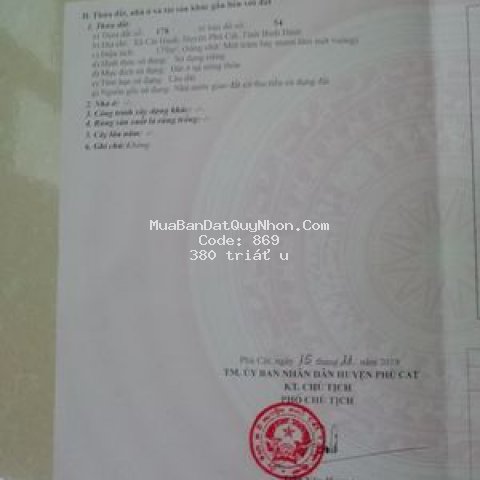 đất huyện phù cát 175m²
