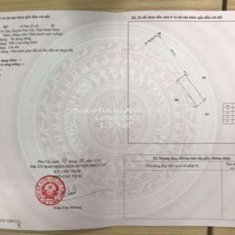đất huyện phù cát 90m²