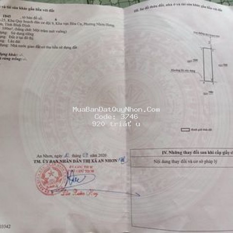 đất kdc đội 9 hoà cư nhơn hưng 100m² giá vốn