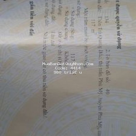 đất nền thị trấn phù mỹ