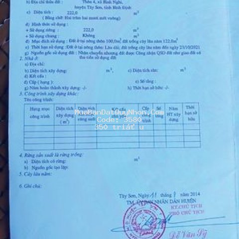 đất sổ đỏ chính chủ bình nghi tây sơn