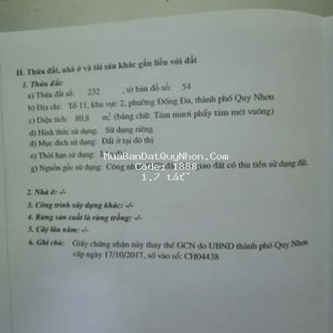 đất thành phố qui nhơn 80m²