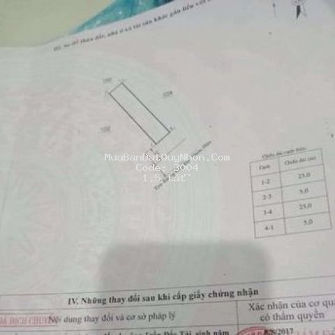 đất thị xã an nhơn 125m2 mặt tiềm đường hồng linh