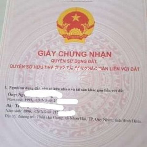 đất thổ cư nhơn phước 150m2