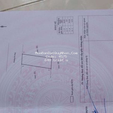 đất thôn an cửu phước hưng, tuy phước 90m2