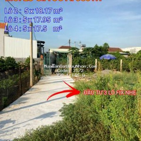 đất trung định thị xã an nhơn 85m2