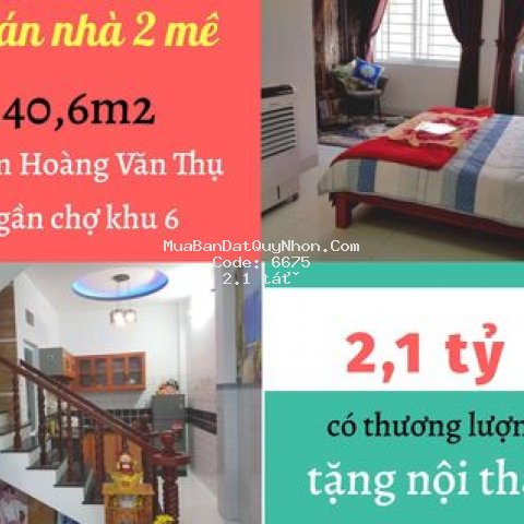 Nhà 2 mê, 40,6m2 hoàng văn thụ