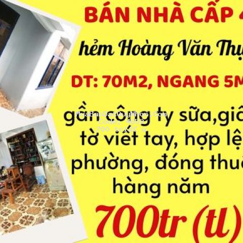 Nhà 70m2, hẻm hoàng văn thụ