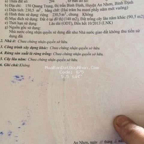 Nhà cấp 4, đường quang trung, an nhơn, bình định