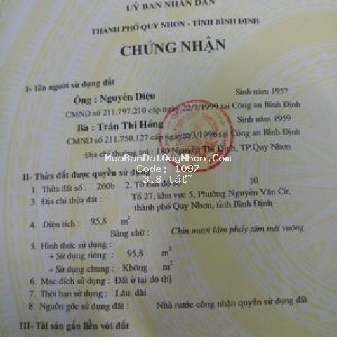 Nhà thành phố qui nhơn 96m²