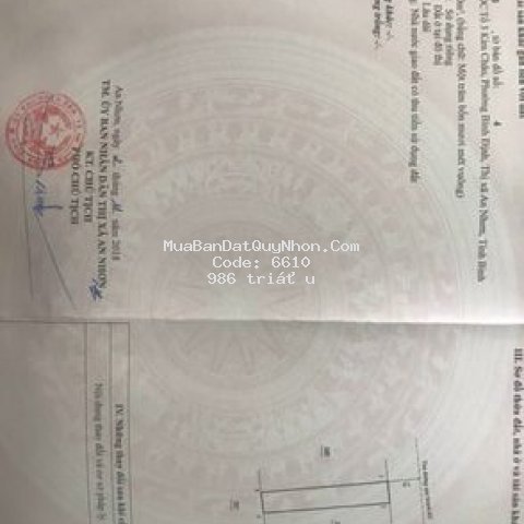 Sang lô đất gần chợ mới bình định 986 triệu 140m2