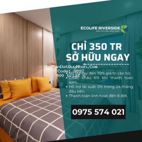 Bán chung cư ecolife riverside 64m² 2pn quy nhơn.