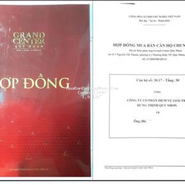 Bán chung cư trung tâm tp qui nhơn 50m² 1pn.