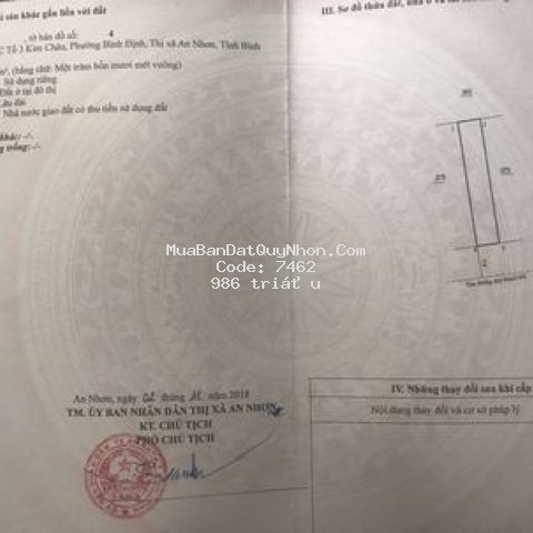 Bán đất chính chủ mặt tiền cân vương - bao phí sổ