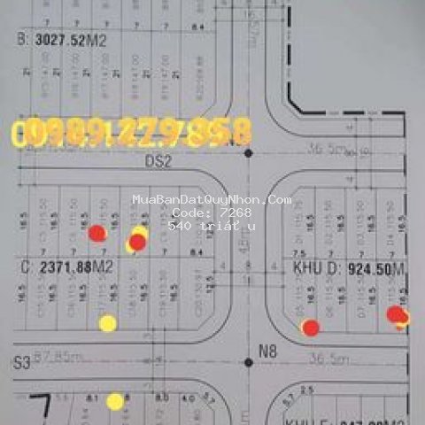 Bán đất kv trung ái p nhơn hòa tx an nhơn