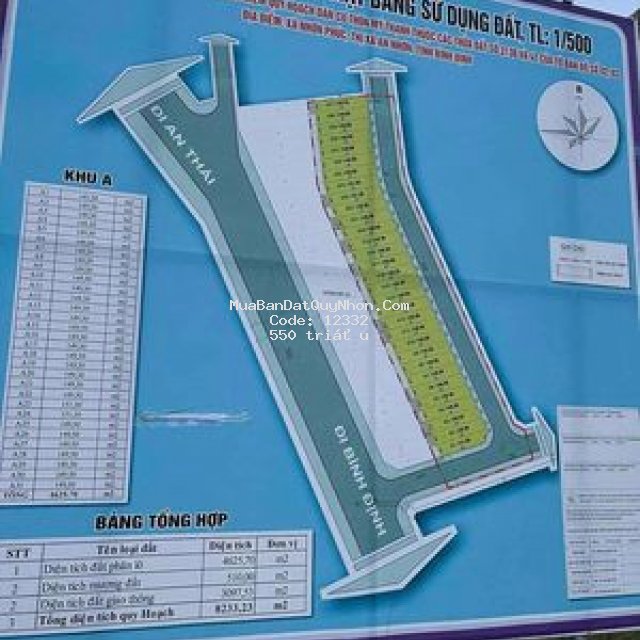 Bán đất mỹ thạnh nhơn phúc 149m² 550tr