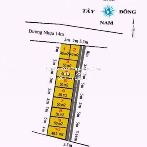 Bán đất phước hưng trả góp