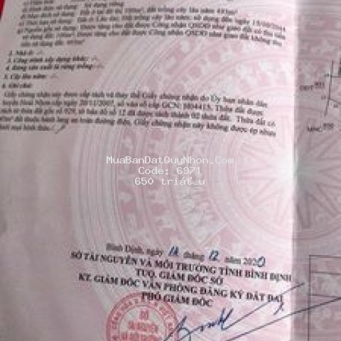 Bán đất phường hoài thanh tây