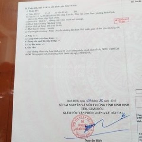 Bán đất thị xã an nhơn