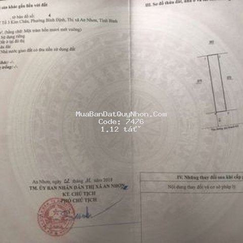 Bán đất trung tâm an nhơn - 8tr/m2