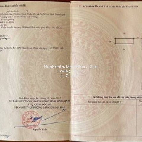 Bán đất trung tâm thị xã an nhơn đẹp