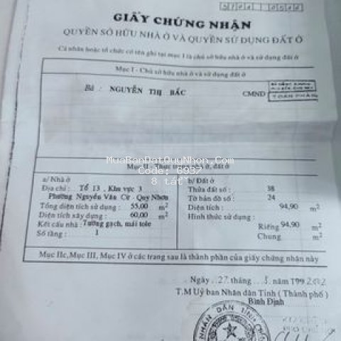 Bán lô đất trần văn ơn (chính chủ ) thích hợp xây
